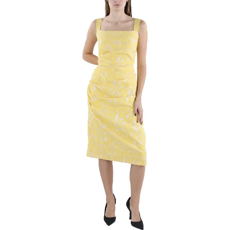 Womens Metallic Knee-Length Cocktail And Party Dress Tunics Stylish elegant