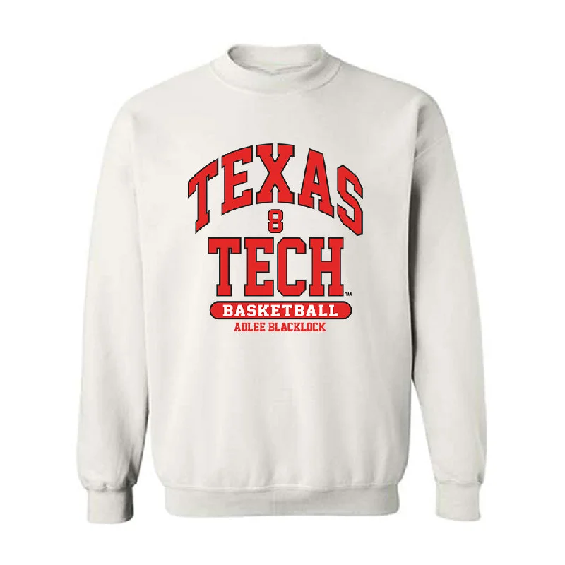 Texas Tech - NCAA Women's Basketball : Adlee Blacklock - Classic Fashion Shersey Crewneck Sweatshirt Hoodie with Oversized Fit Loose Comfortable Texas Tech - NCAA Women's Basketball : Adlee Blacklock - Classic Fashion Shersey Crewneck Sweatshirt Hoodie with Oversized Fit Loose Comfortable