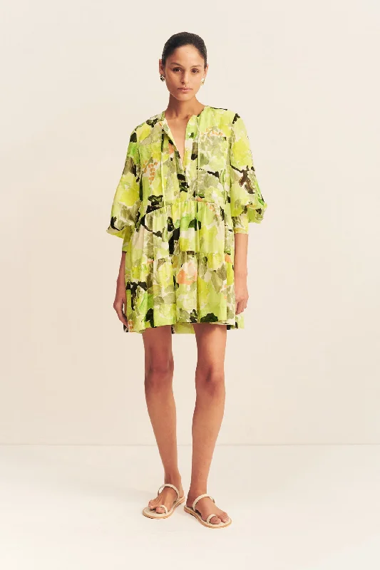 ROSCOE TIERED MINI DRESS Cozy Ribbed Mini Dress