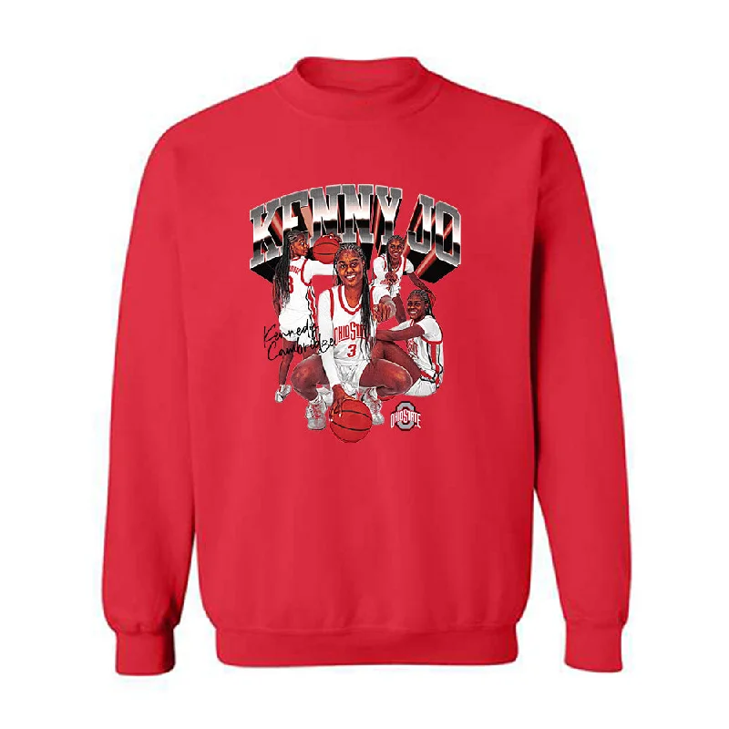 Ohio State - NCAA Women's Basketball : Kennedy Cambridge - Crewneck Sweatshirt Hoodie with Fur Luxurious Winter