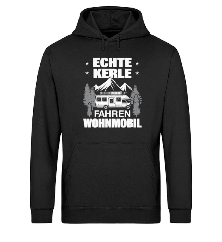 Echte Kerle fahren Wohnmobil - Unisex Organic Hoodie Hoodie with Hem Elastic Stretchable Comfortable