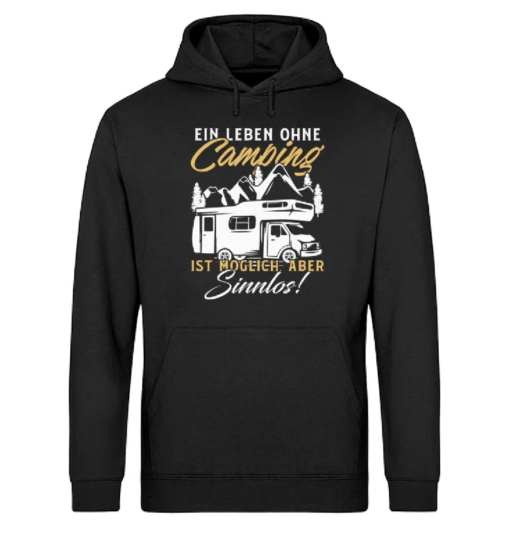 Camping ist Leben - Unisex Organic Hoodie Hoodie with Pastel Soft Subtle