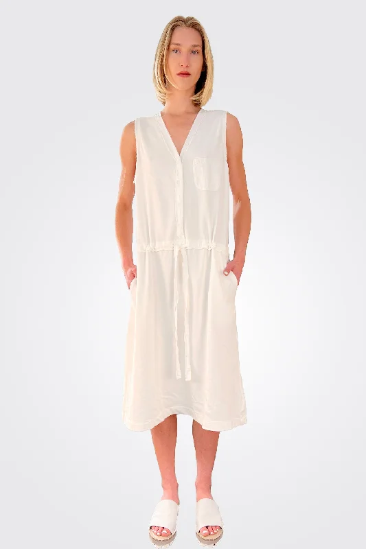 Cotton Synched Waist Dress - Natural Tunics Favorite customer