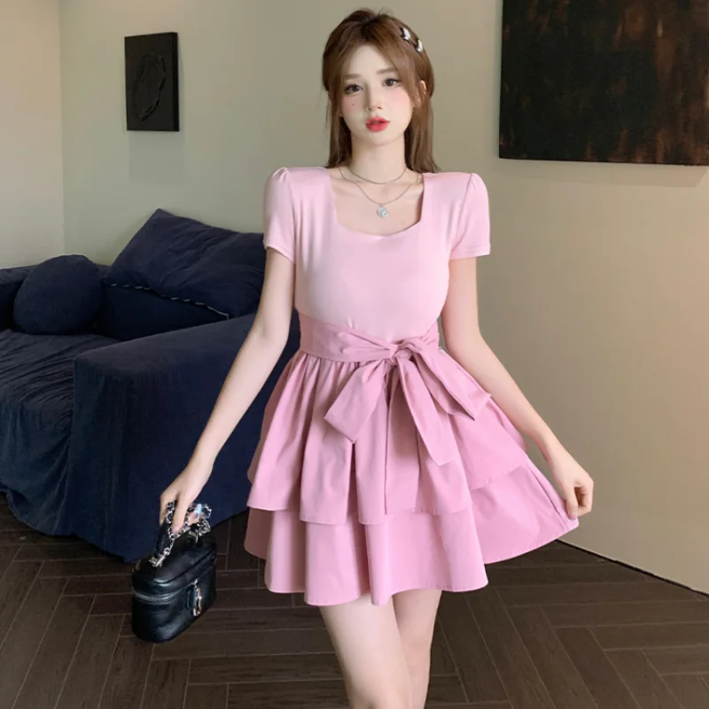New Summer dress mini dress sweet oversize 2 colors LL-BYY-103 Classic Casual Mini Dress