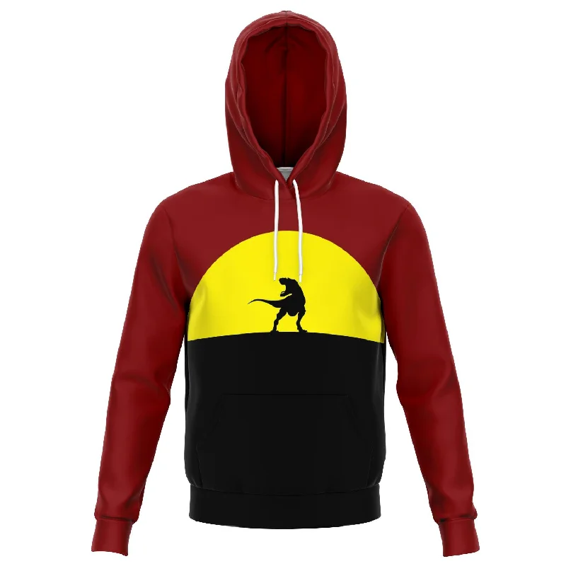 Dinosaur Hoodie - Sunset T-Rex Hoodie with Reflective Safety Nightwear