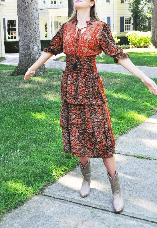 Serendipity Smocked Corset Dress - Upcycled Tunics Plaid country