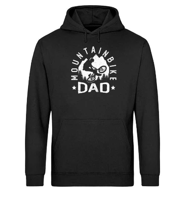 Mountainbike Dad - Unisex Organic Hoodie Hoodie with Hidden Zipper Minimalist Clean