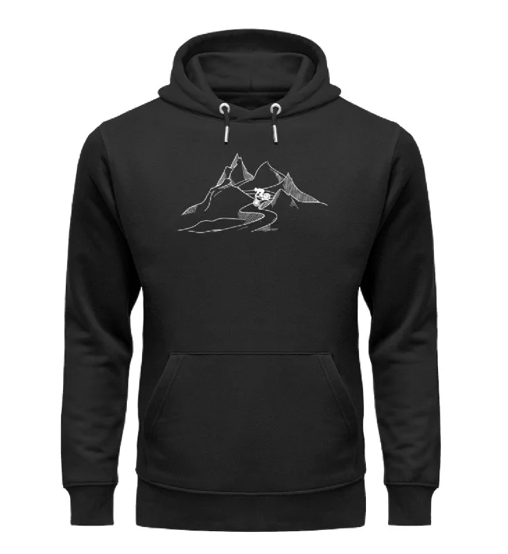 Downhill - Unisex Premium Organic Hoodie Hoodie with Rhinestones Sparkly Elegant