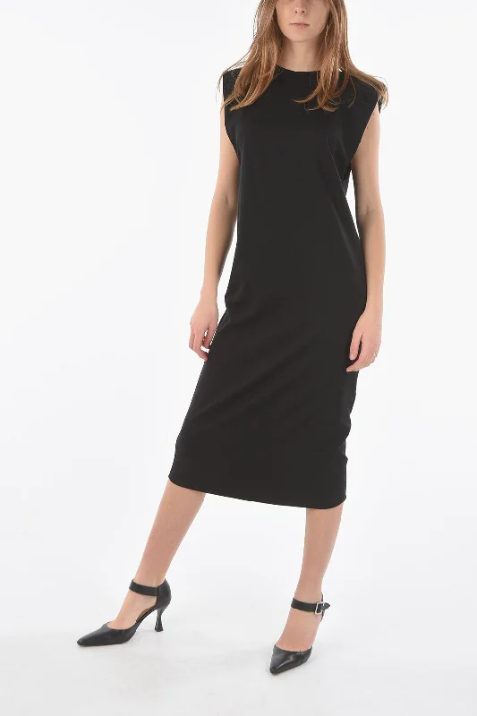 Ixos Crew-neck TAMARINDO Shift Dress with Padded Shoulders Tunics Denim casual