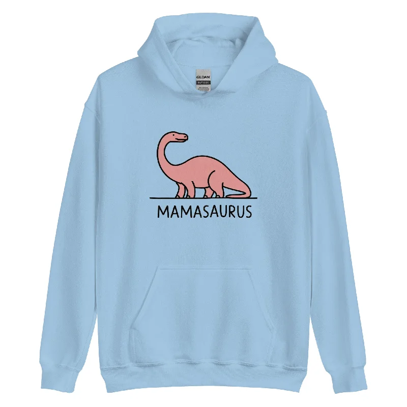 Simple Brontosaurus Mamasaurus - Women's Dinosaur Hoodie Hoodie with Zipper Placket Modern Functional Simple Brontosaurus Mamasaurus - Women's Dinosaur Hoodie Hoodie with Zipper Placket Modern Functional