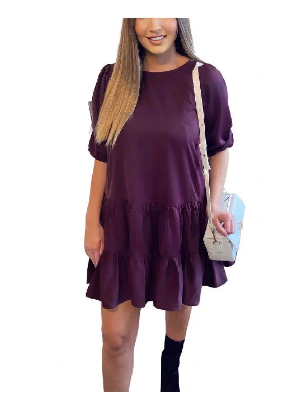 Womens Drop Waist Ruffled Shift Dress Tunics Bestseller popular