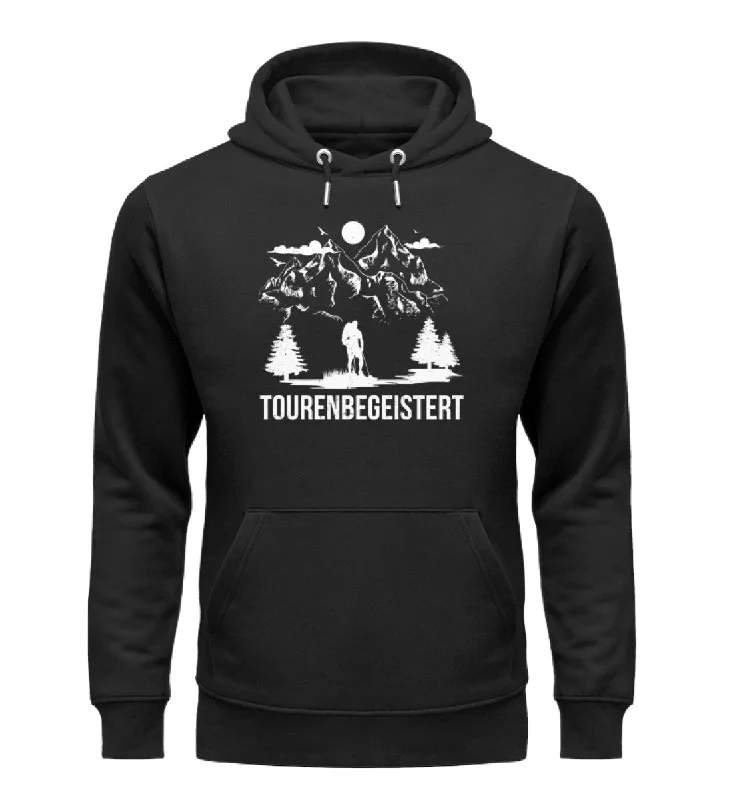 Tourenbegeisterung - Unisex Premium Organic Hoodie Hoodie with Double Zipper Versatile Adjustable