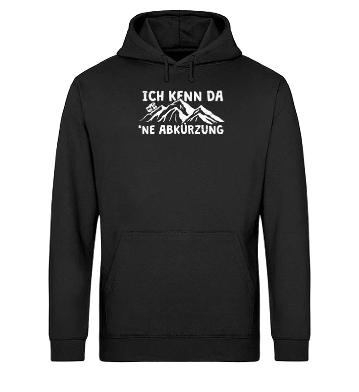 Ich kenn da ne Abkürzung-Wohnmobil- Unisex Organic Hoodie Hoodie with Snap Buttons Easy Quick