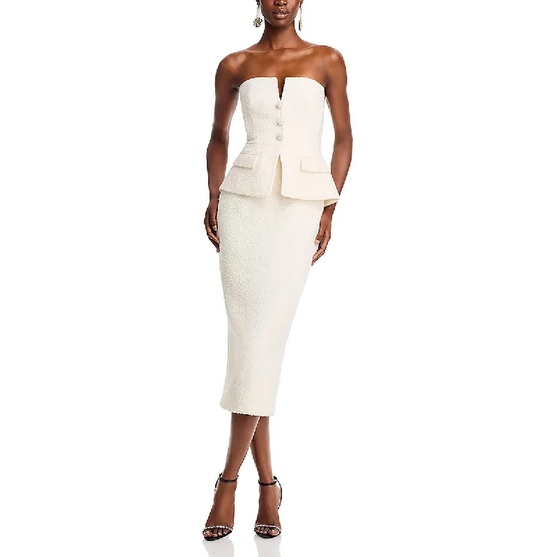 Womens Tinsel Metallic Cocktail And Party Dress Lace Sexy Club