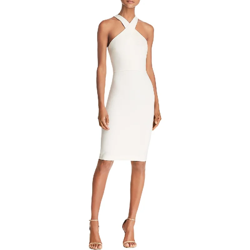 Carolyn Womens Criss Cross Halter Party Dress Tunics Review highly
