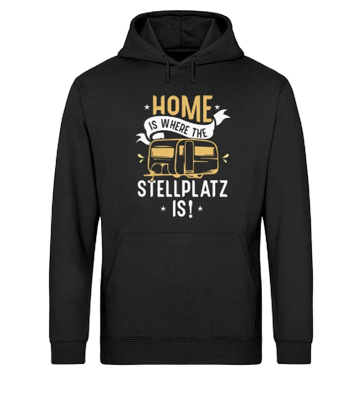 Home is where the Stellplatz is - Unisex Organic Hoodie Hoodie with Front Slit Layering Stylish