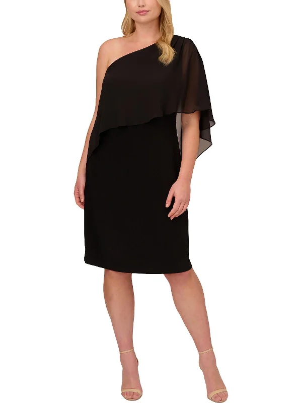 Womens Midi Gathered Cocktail And Party Dress Tunics Fall fleece