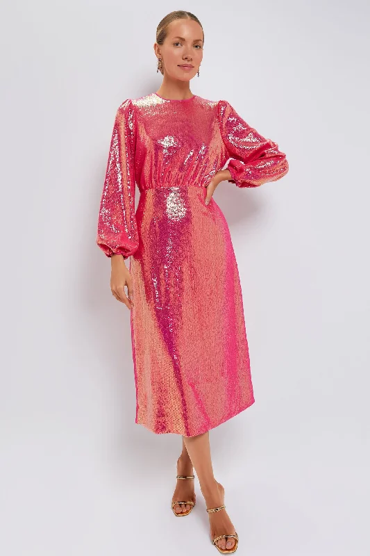 Pink Sequin Ivanna Dress Tunics Leisure comfortable