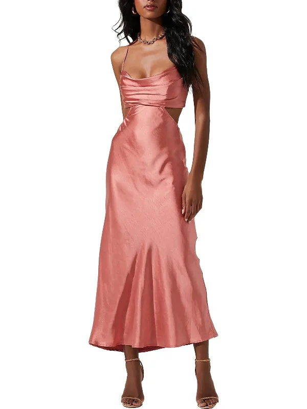 Colette Womens Satin Maxi Cocktail and Party Dress Tunics Cozy comfortable