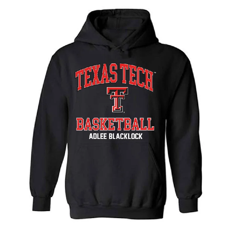 Texas Tech - NCAA Women's Basketball : Adlee Blacklock - Classic Fashion Shersey Hooded Sweatshirt Hoodie with Rolled Sleeves Casual Relaxed Texas Tech - NCAA Women's Basketball : Adlee Blacklock - Classic Fashion Shersey Hooded Sweatshirt Hoodie with Rolled Sleeves Casual Relaxed