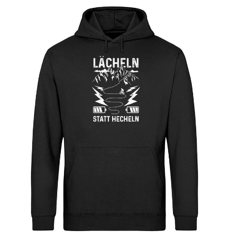 Lächeln statt hecheln - Unisex Organic Hoodie Hoodie with Embroidery Detailed Premium