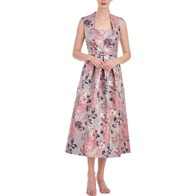 Womens Metallic Midi Cocktail And Party Dress Tunics Distressed trendy