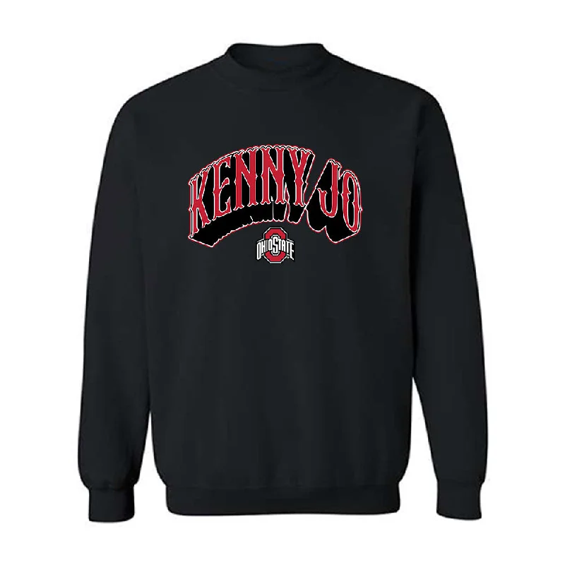 Ohio State - NCAA Women's Basketball : Kennedy Cambridge - Crewneck Sweatshirt Hoodie with Camouflage Military Edgy