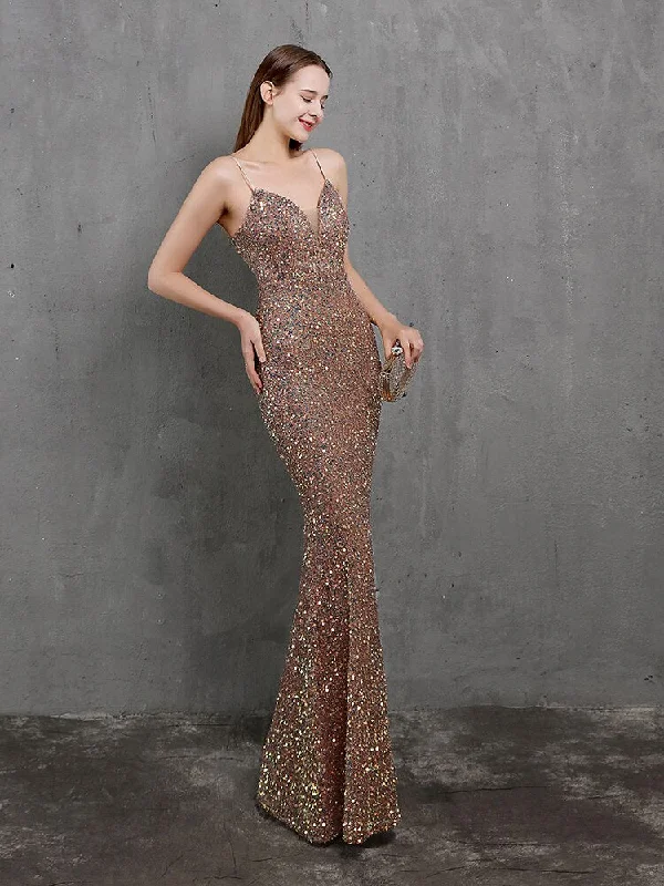 BerriesJam - 2024 Spaghetti Strap Sleeveless Shinning Party Dress empire Waist empire BerriesJam - 2024 Spaghetti Strap Sleeveless Shinning Party Dress empire Waist empire