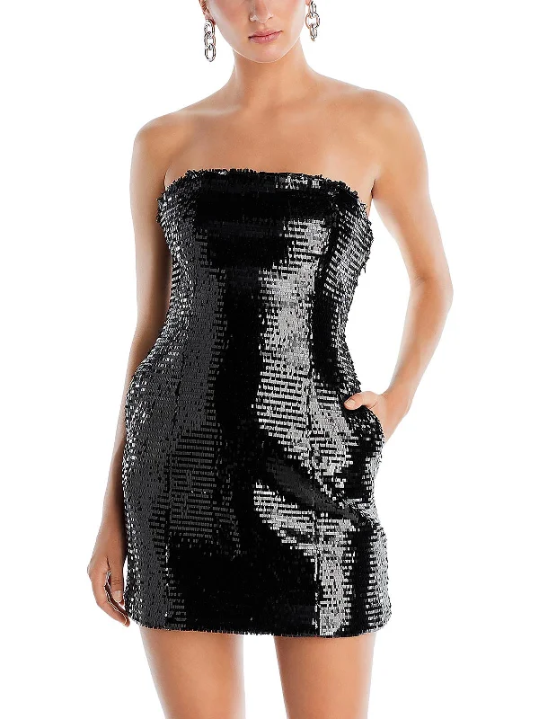 Elsie Womens Sequin Fringe Cocktail And Party Dress Tunics Versatile functional