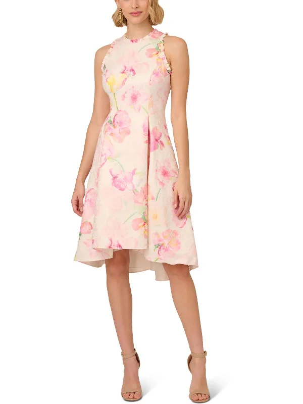 Womens Floral Hi-Low Cocktail And Party Dress Tunics Office stylish