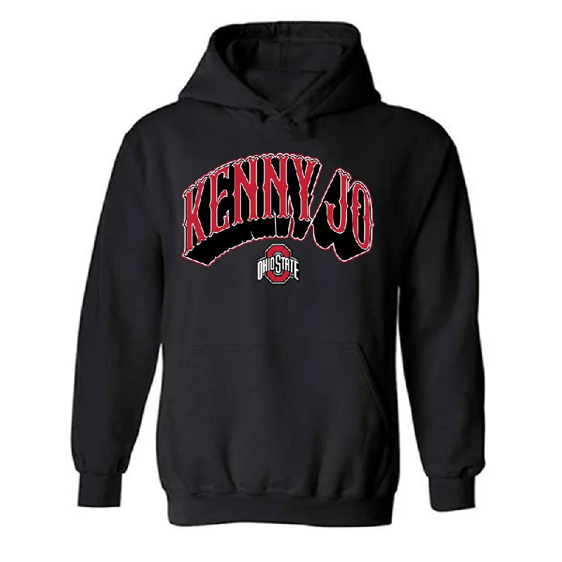 Ohio State - NCAA Women's Basketball : Kennedy Cambridge - Hooded Sweatshirt Hoodie with Rhinestones Sparkly Elegant