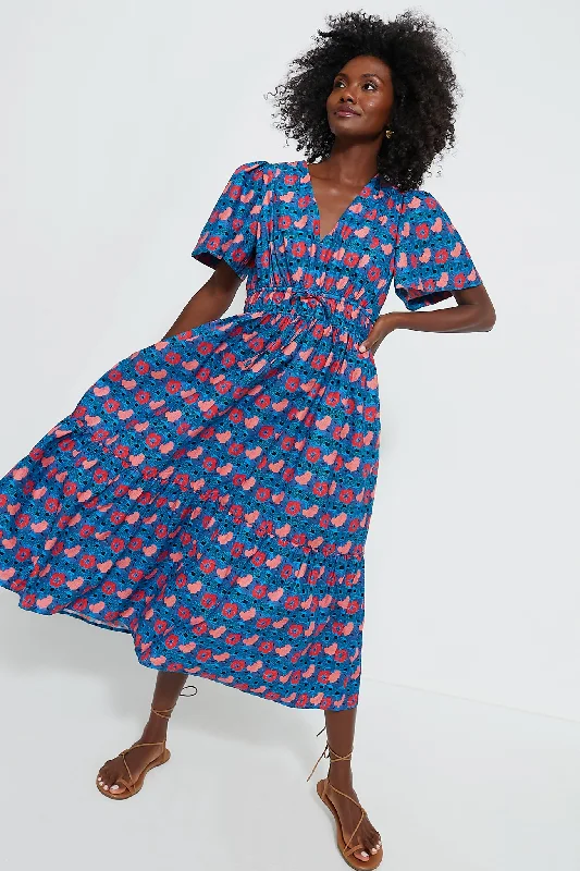 Retro Floral Mitchell Dress Tunics Sophisticated sleek