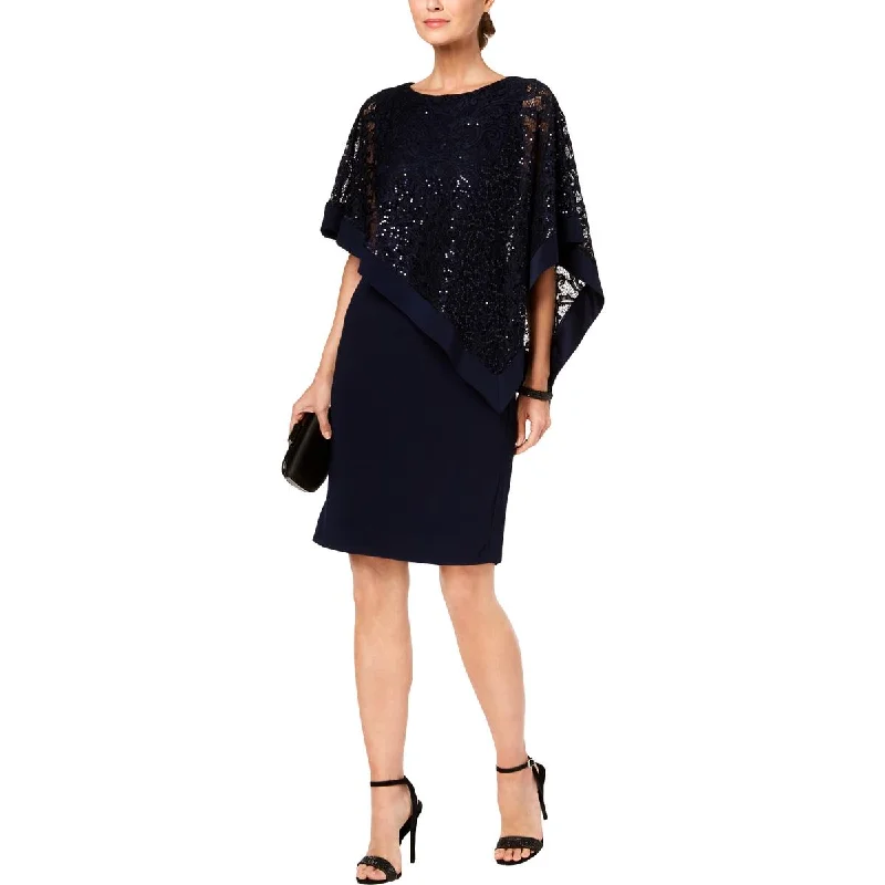 R&M Richards Womens Sequined Lace Party Dress Tunics Business professional