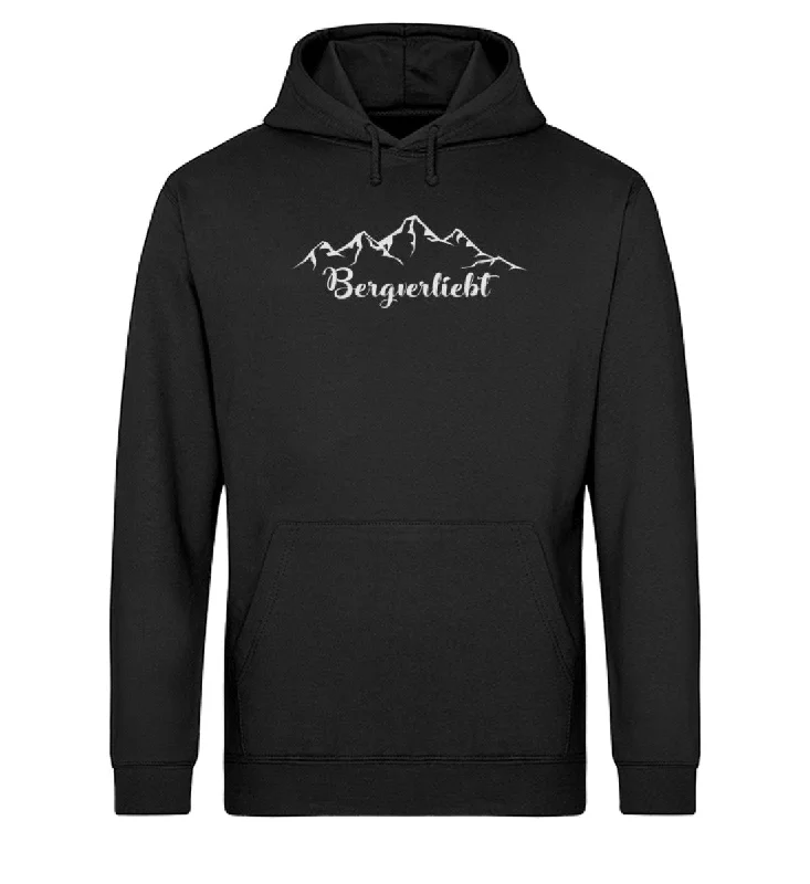 Bergverliebt. - Unisex Organic Hoodie Hoodie with Tied Waist Feminine Flattering