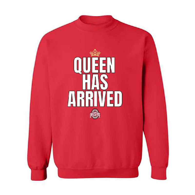 Ohio State - NCAA Women's Basketball : Jaloni Cambridge - Crewneck Sweatshirt Hoodie with Earth Tones Natural Calm