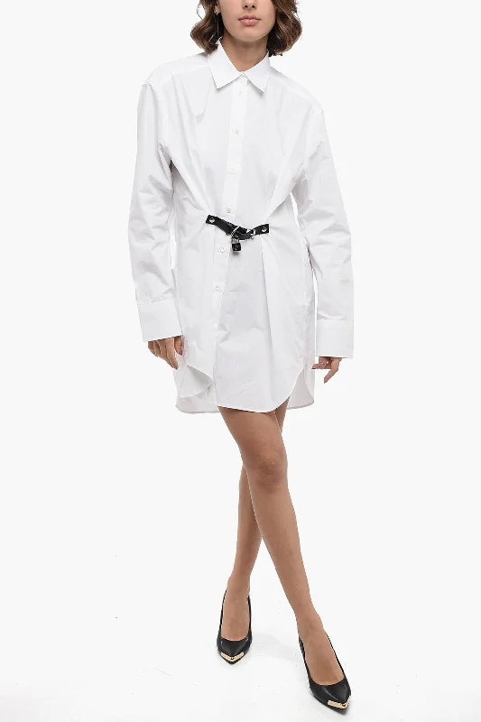 J.W.Anderson Asymmetric Chemisier Dress with Belt Detail Tunics Polka dots
