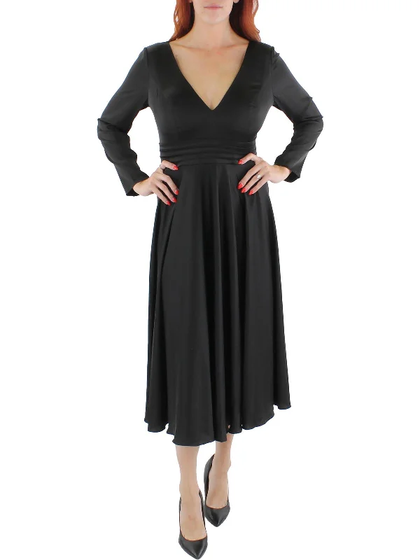Plus Womens Satin Formal Cocktail and Party Dress Tunics Recommended stylist