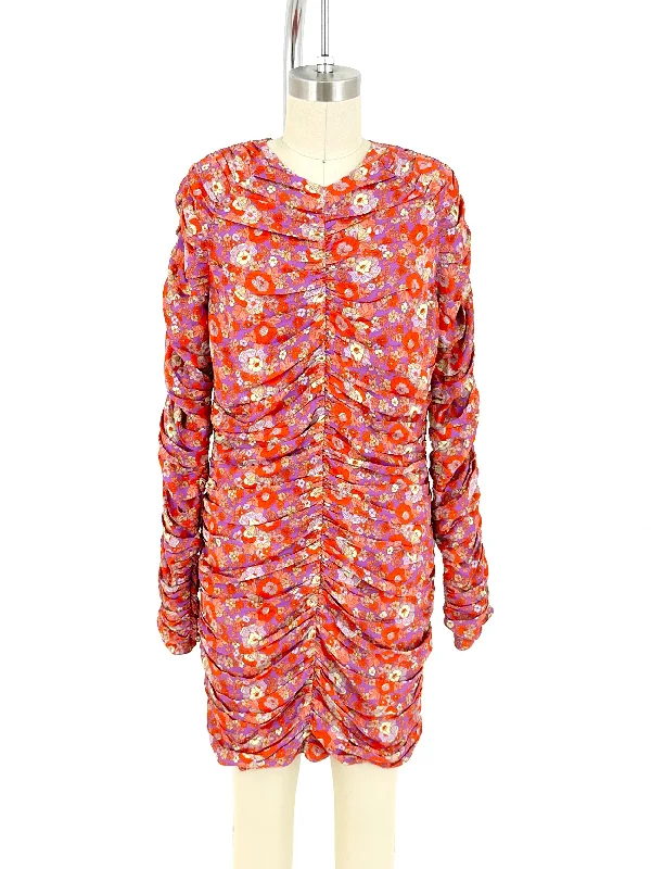 Róhe Sadie Ruched Mini Dress Stylish Sweetheart Neck Mini Dress