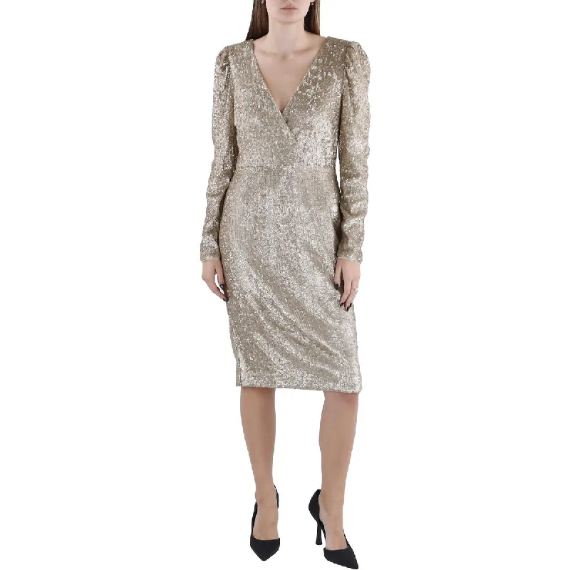 Donna Karan Womens Surplice Knee-Length Cocktail And Party Dress Tunics Luxurious high-end Donna Karan Womens Surplice Knee-Length Cocktail And Party Dress Tunics Luxurious high-end