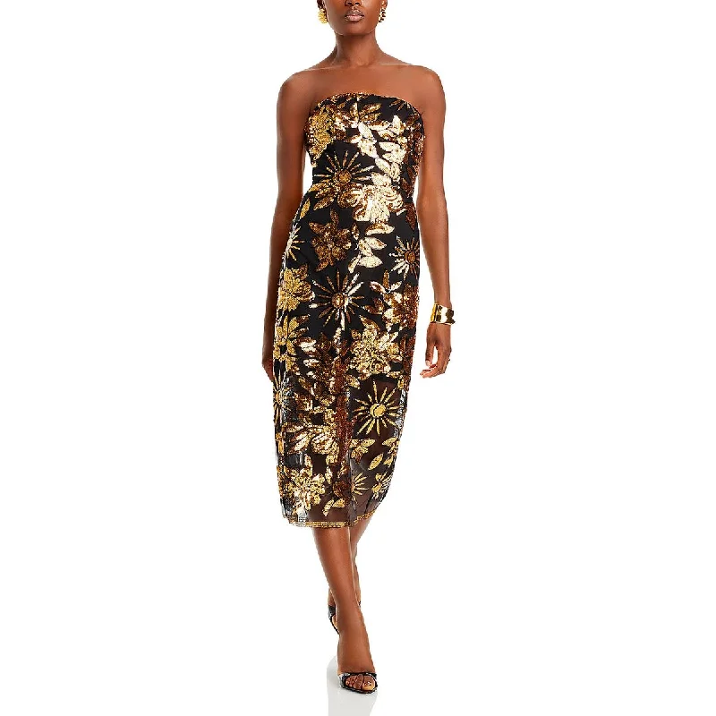 Womens Sequined Corset Seamd Cocktail And Party Dress Peplum Ruffle Cocktail
