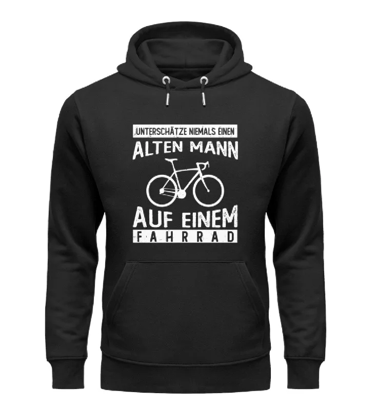 Alter Mann auf einem Fahrrad - Unisex Premium Organic Hoodie Hoodie with Gradient Ombre Colorful Alter Mann auf einem Fahrrad - Unisex Premium Organic Hoodie Hoodie with Gradient Ombre Colorful