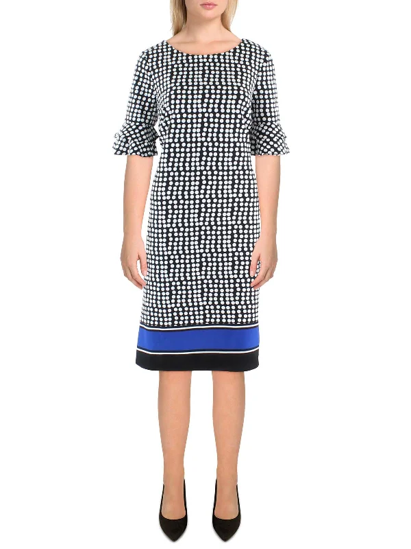 Womens Printed Short Cocktail And Party Dress empire Waist empire