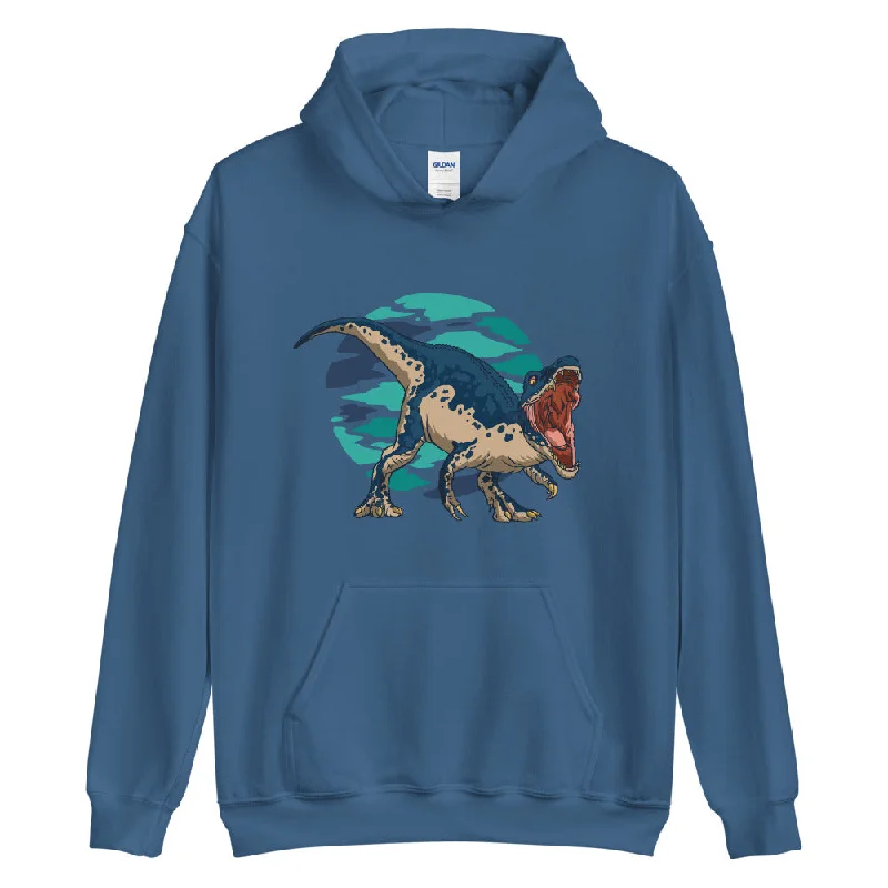 Baryonyx - Adult Dinosaur Hoodie Hoodie with Mock Neck Collared Structured