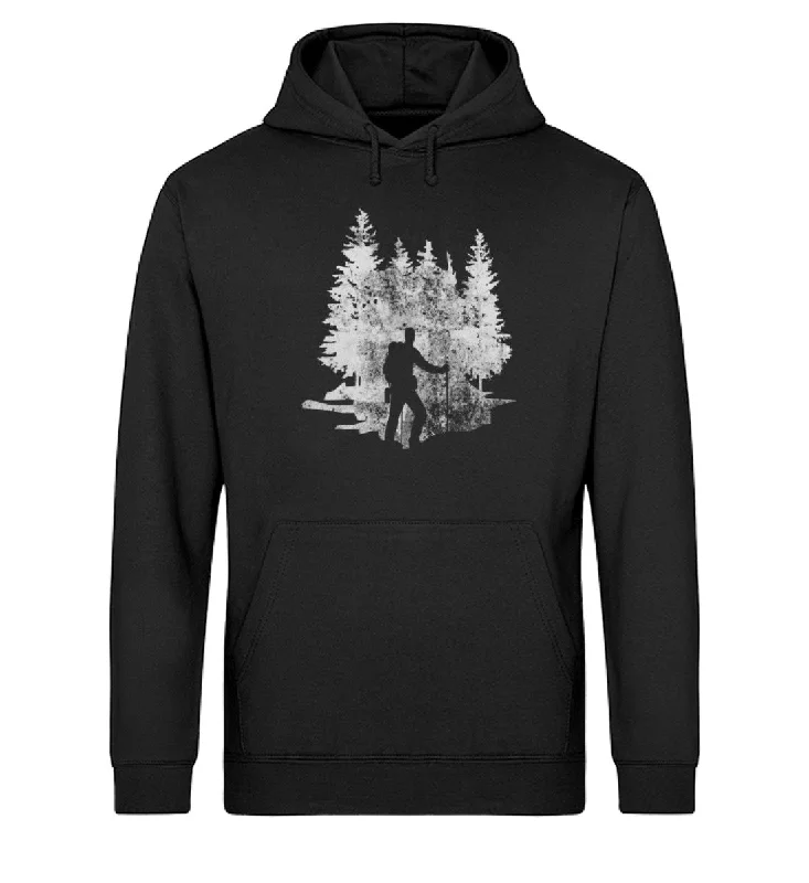 Wanderer Vintage - Unisex Organic Hoodie Hoodie with Slit Hem Functional Movement