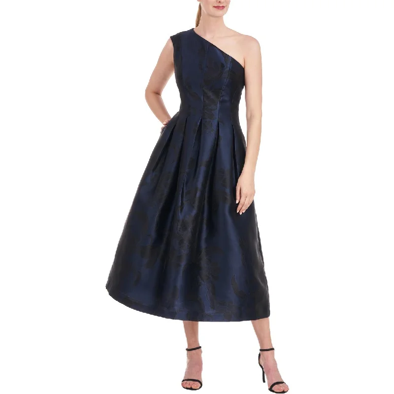 Carlan Womens Metallic Midi Cocktail And Party Dress Tunics Denim casual