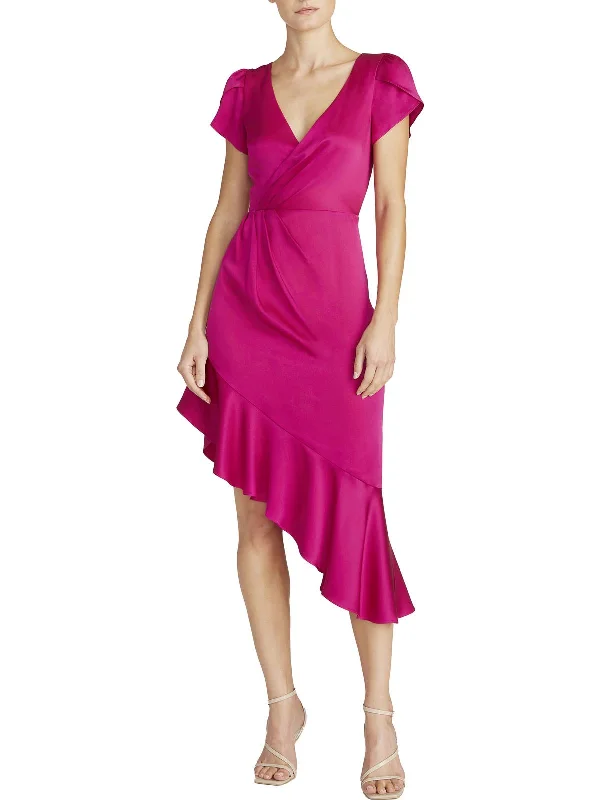 Womens Asymmetric Midi Cocktail and Party Dress Tunics Bestseller popular