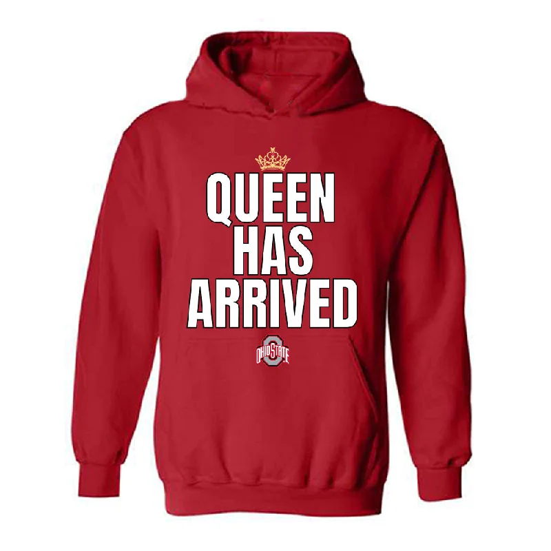 Ohio State - NCAA Women's Basketball : Jaloni Cambridge - Hooded Sweatshirt Hoodie with Gradient Ombre Colorful