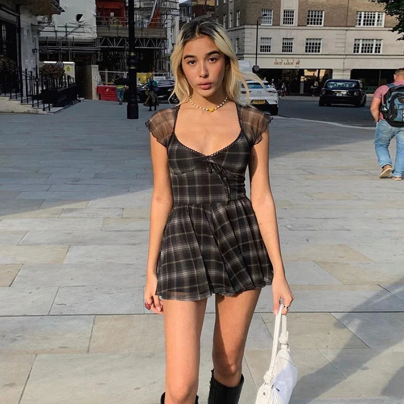 High Waist Mini Dress 3colors hot girl style LL-264 Cozy A-Line Mini Dress