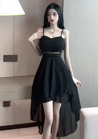 Elegant Sweetheart - Neck Black Mesh - Paneled Party Dress Pencil Length Work