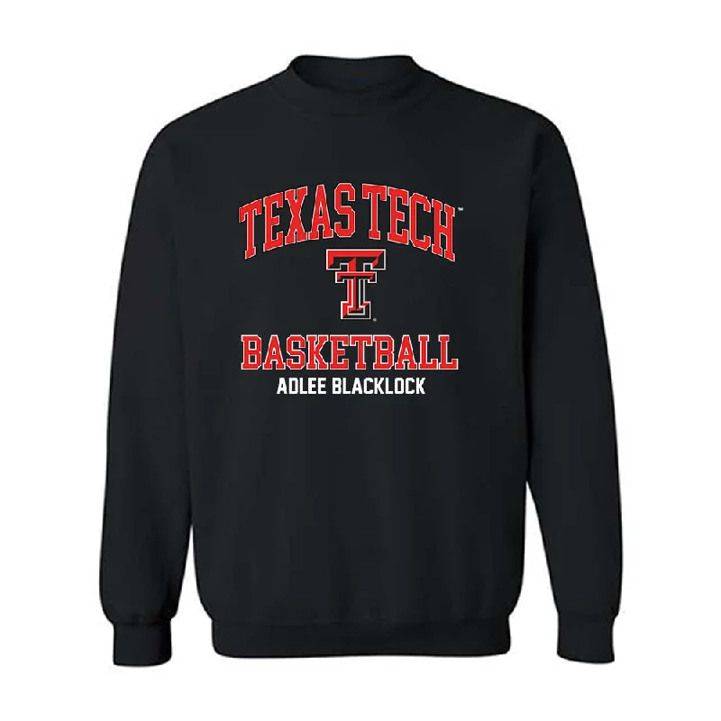 Texas Tech - NCAA Women's Basketball : Adlee Blacklock - Classic Fashion Shersey Crewneck Sweatshirt Hoodie with Relaxed Fit Easy Casual Texas Tech - NCAA Women's Basketball : Adlee Blacklock - Classic Fashion Shersey Crewneck Sweatshirt Hoodie with Relaxed Fit Easy Casual